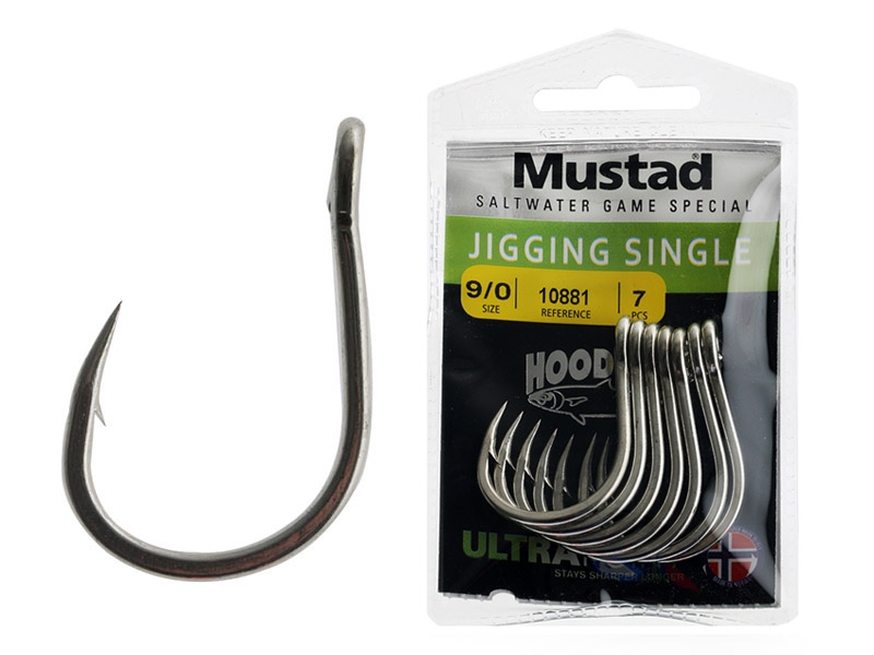 Mustad 10881NP-DP UltraPoint Jigging Hooks 9/0 Qty 7