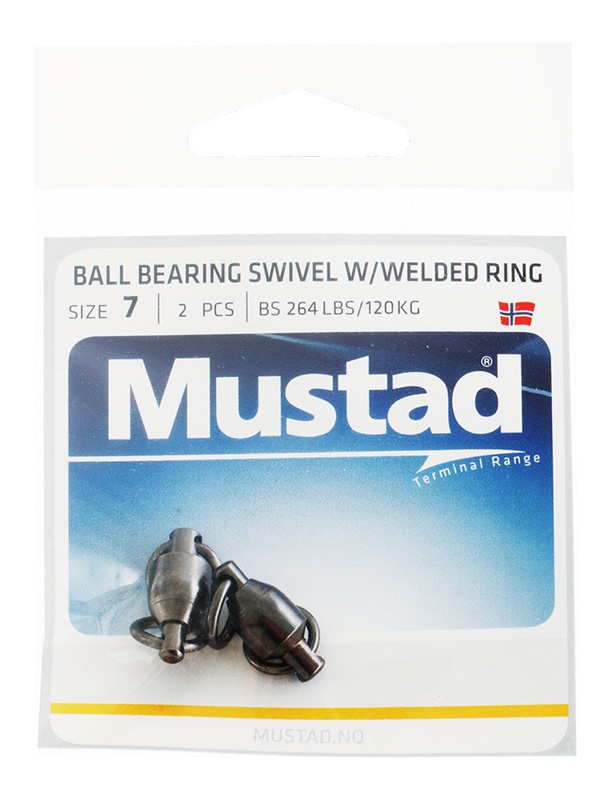Mustad Ball Bearing Swivel with Welded Ring