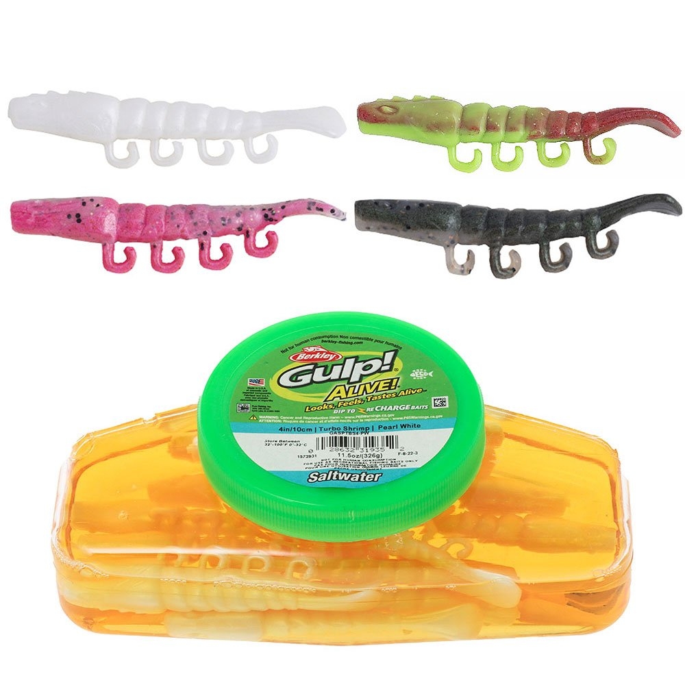 Berkley Gulp Alive Turbo Shrimp Soft Bait Tub 10cm