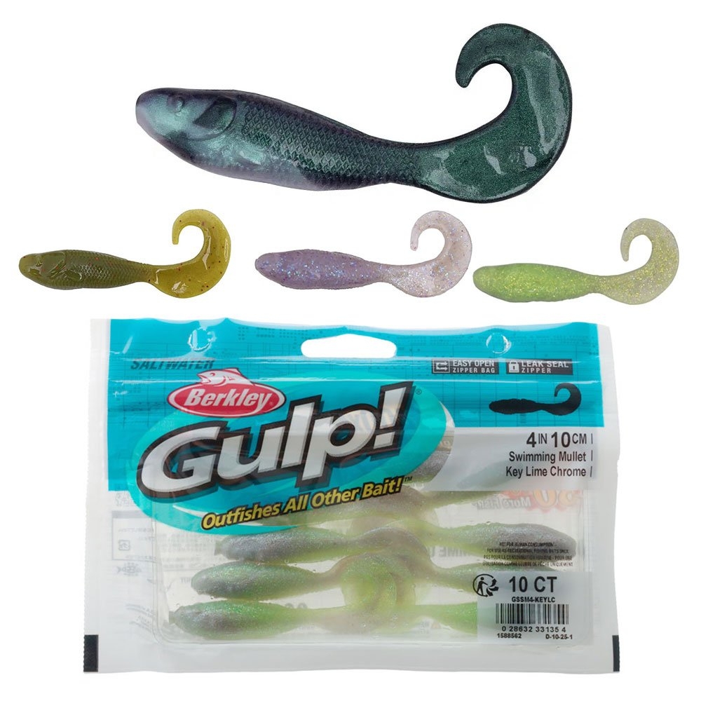 Berkley Gulp Swimming Mullet Soft Bait 4in / 10cm Qty 10