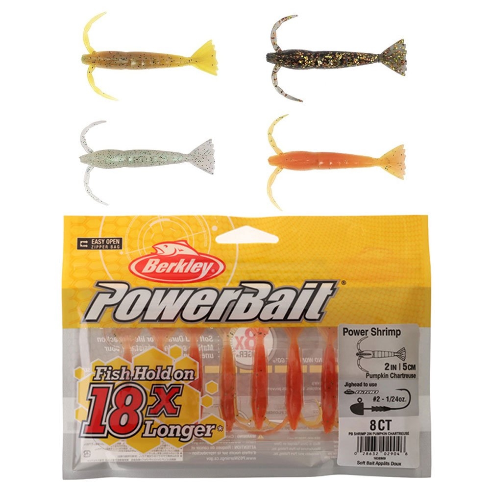 Berkley PowerBait Original Shrimp Soft Bait 2in / 5cm Qty 8