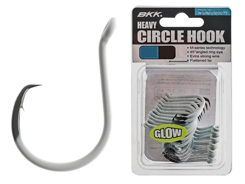 BKK Heavy Circle Hooks Glow Bulk Pack Qty 25