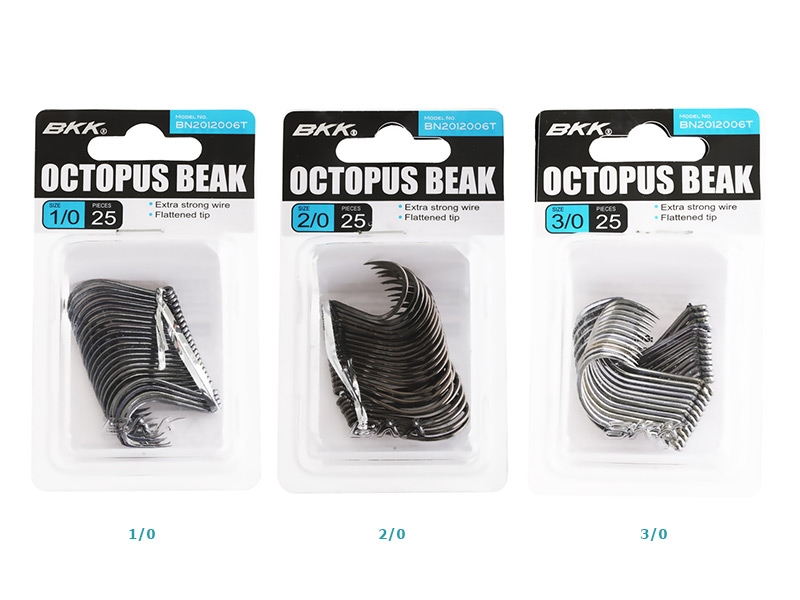 BKK Octopus Beak Hooks Black Nickel Bulk Pack Qty 25