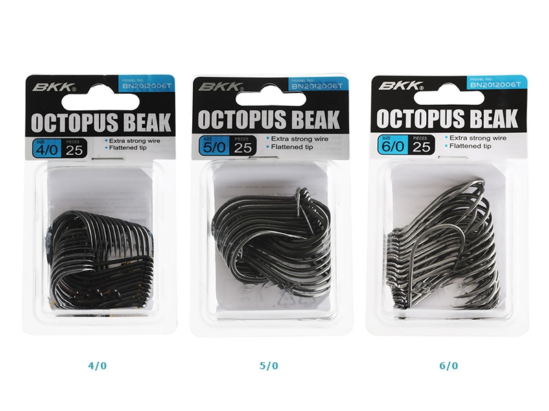 BKK Octopus Beak Hooks Black Nickel Bulk Pack Qty 25