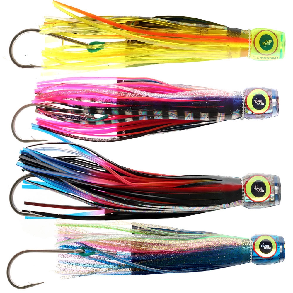 Black Magic Maggot XT Rigged Game Lure 200mm Black Magic Maggot XT Rigged Game Lure 200mm