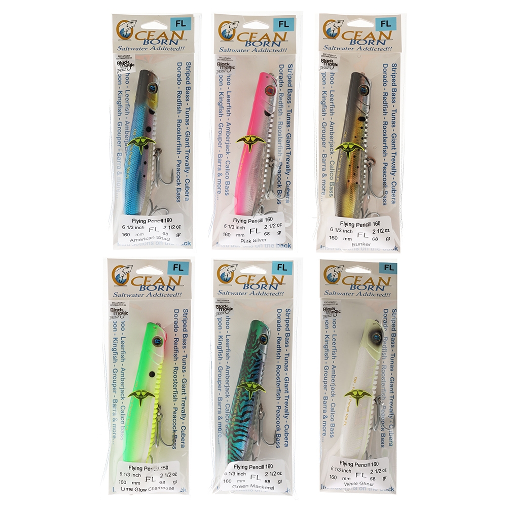 Black Magic Ocean Born Flying Pencill Lure - Floating 160mm