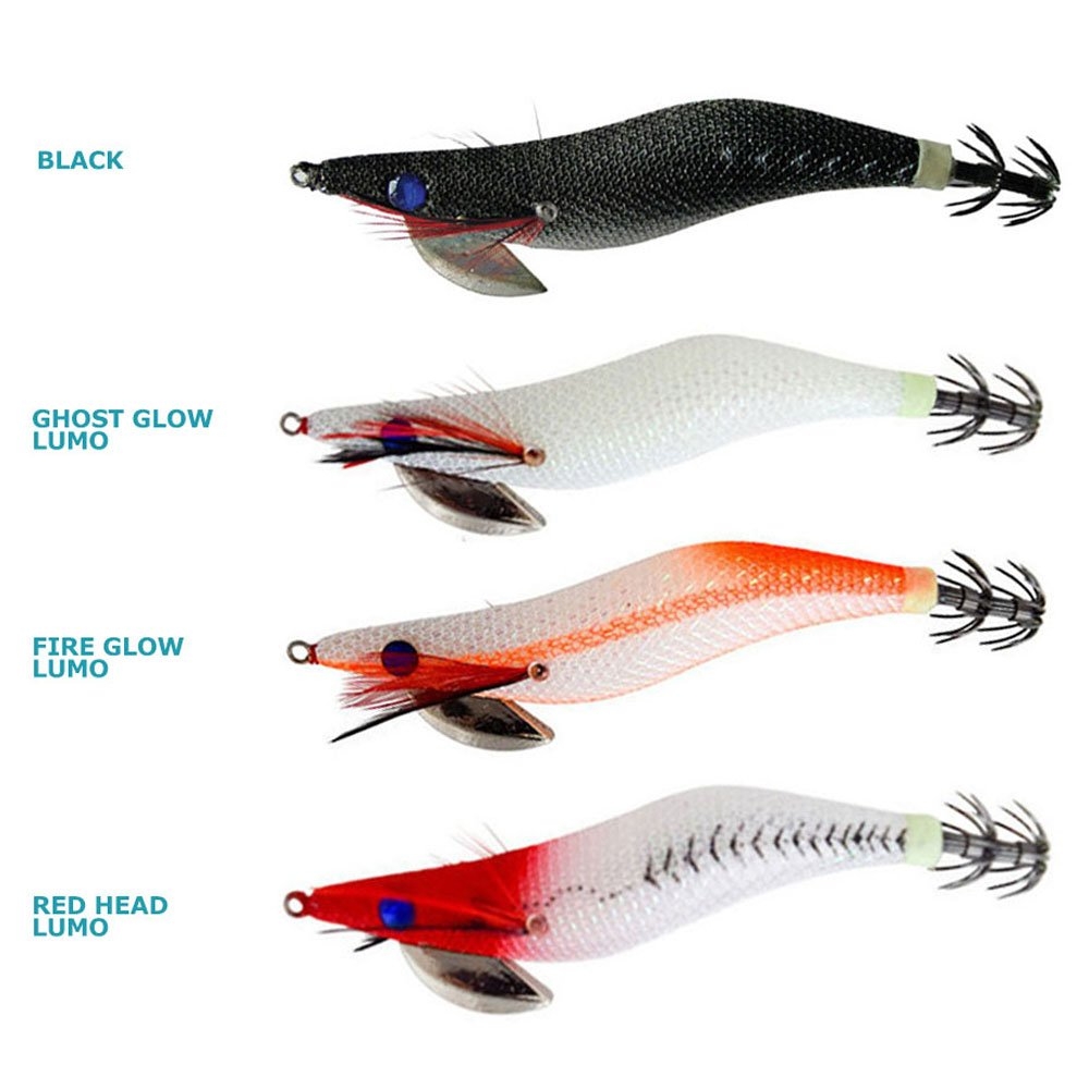 Black Magic Squid Snatcher Squid Jig Lumo Size 3.5