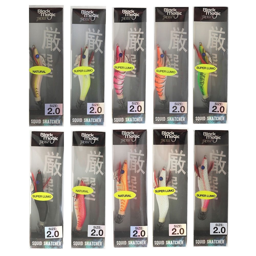 Black Magic Squid Snatcher Squid Jig Lumo Size 2