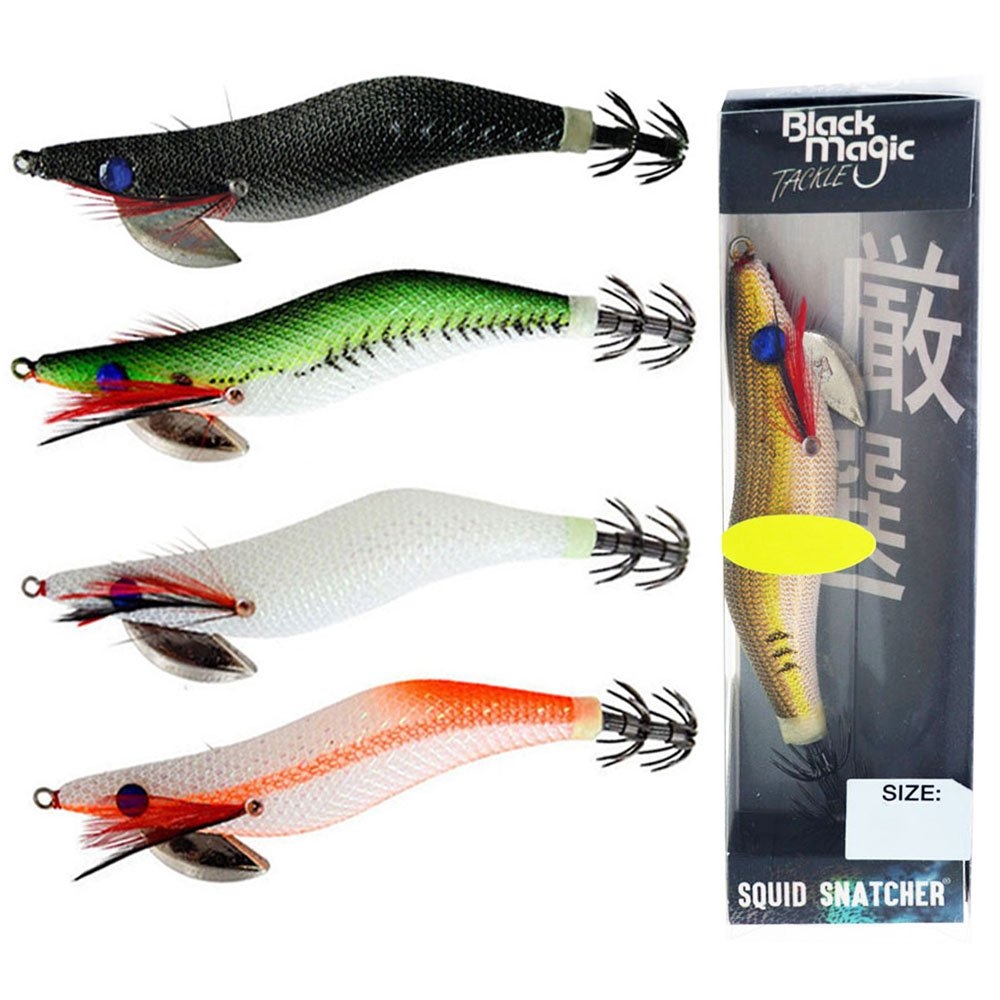 Black Magic Squid Snatcher Squid Jig Lumo Size 3