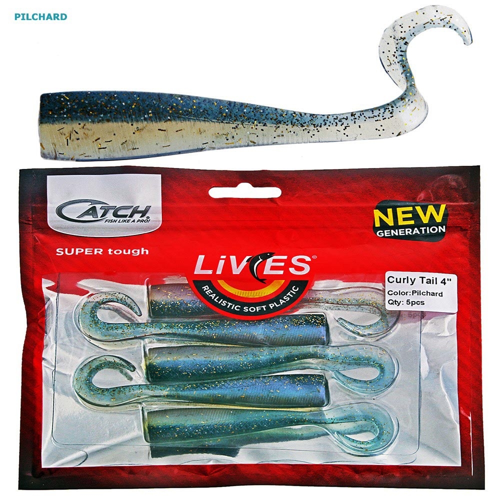 Catch Livies Soft Bait Curly Tail 10cm Qty 5