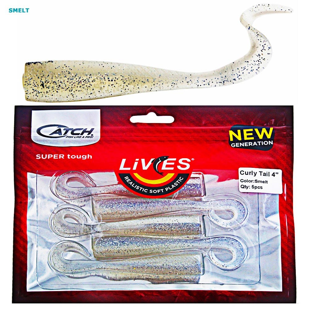 Catch Livies Soft Bait Curly Tail 10cm Qty 5