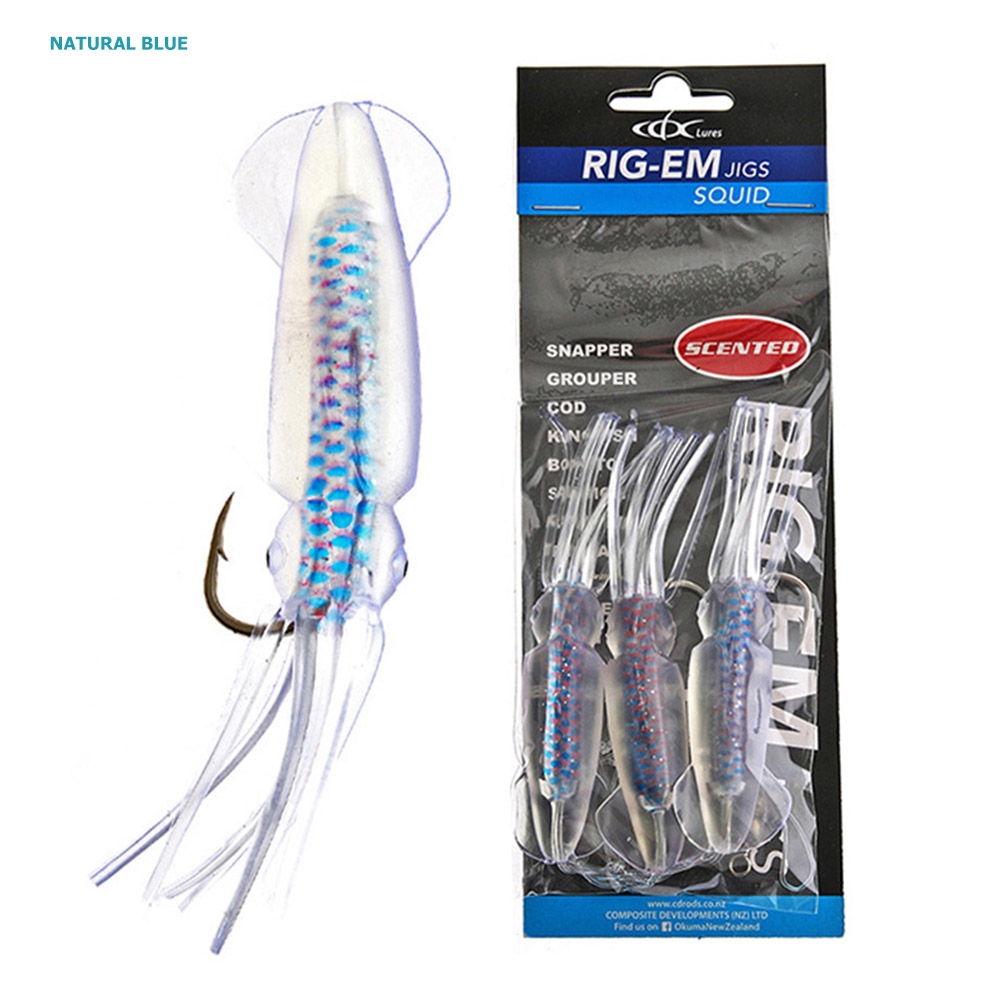 CDX Rig-Em Squid Flasher Rig 13cm Qty 3