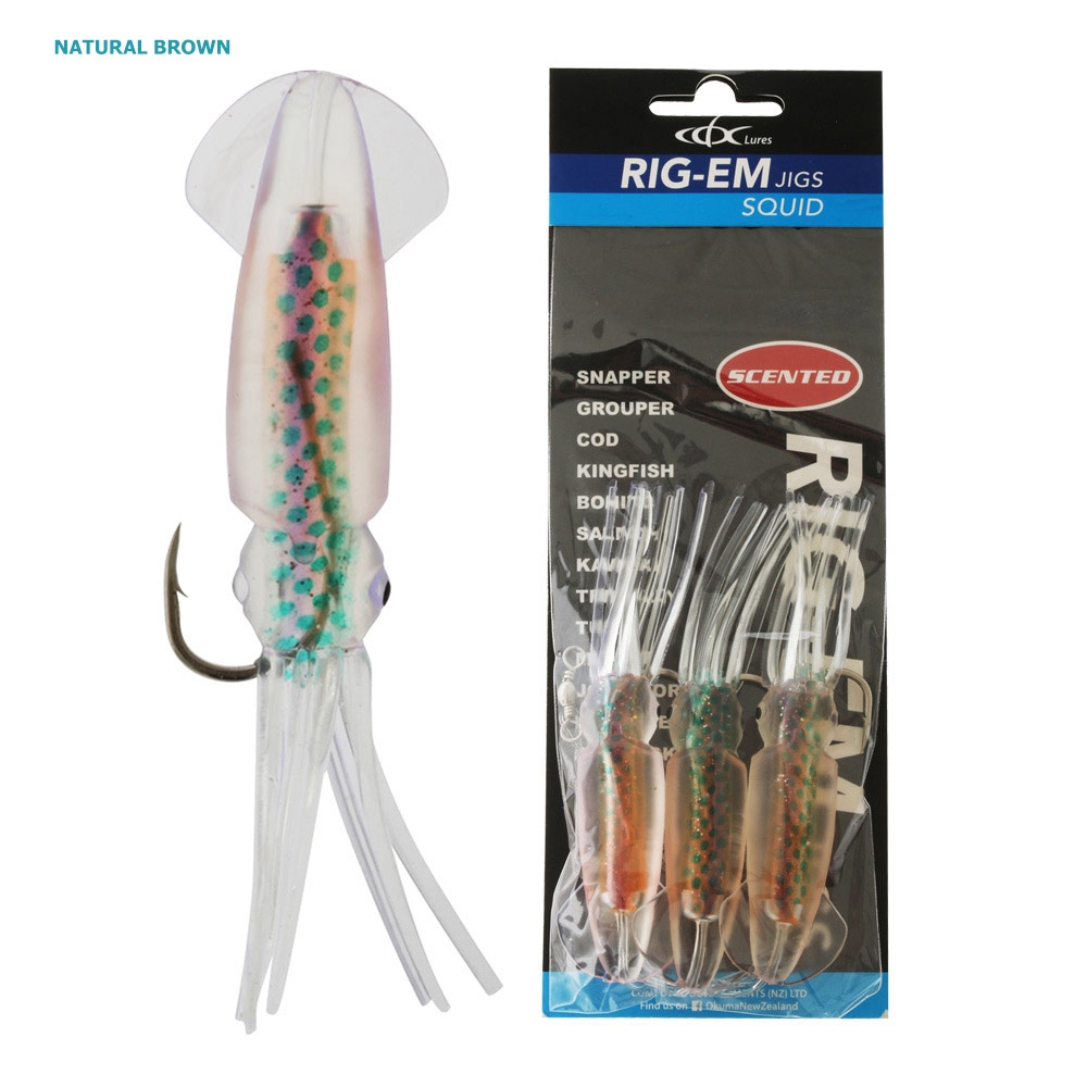 CDX Rig-Em Squid Flasher Rig 13cm Qty 3