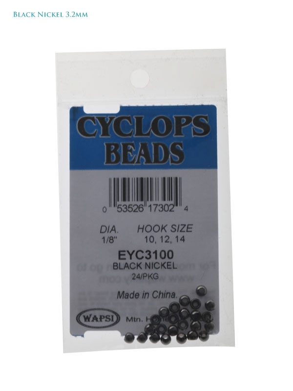 Cyclops Brass Beads for Fly Tying 3.2mm Qty 24