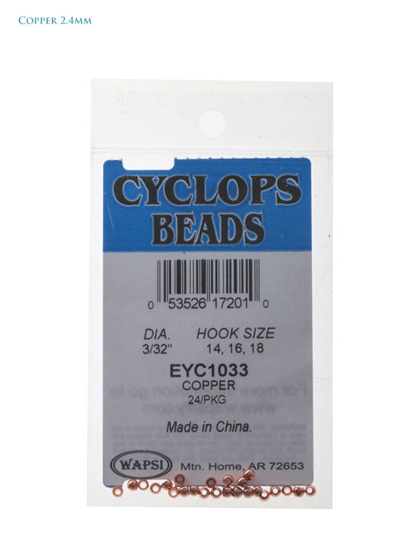 Cyclops Brass Beads for Fly Tying 3/32in Qty 24