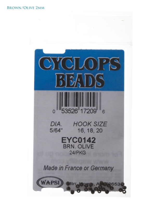 Cyclops Brass Beads for Fly Tying 5/64in 2mm