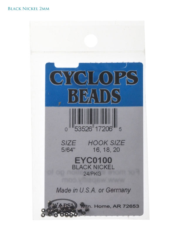 Cyclops Brass Beads for Fly Tying 5/64in 2mm