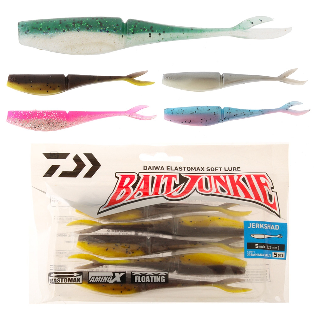 Daiwa BaitJunkie Jerkshad Soft Bait 5in/12.4cm Qty 5