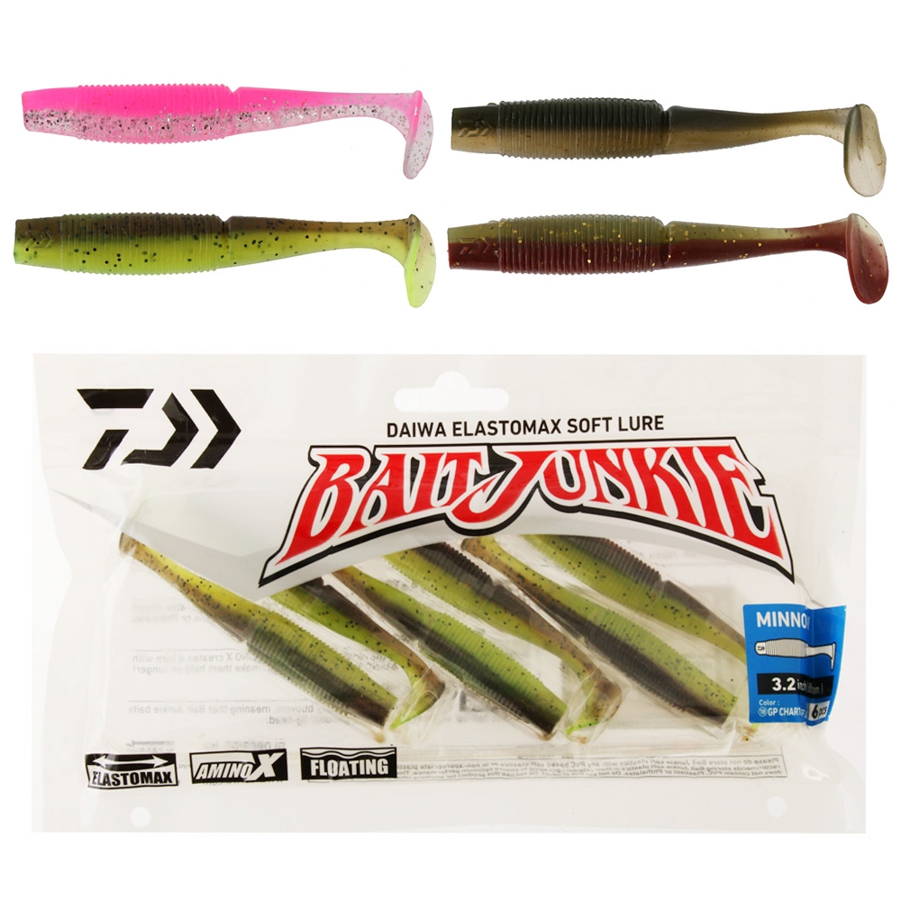 Daiwa BaitJunkie Minnow Soft Bait 8cm Qty 6