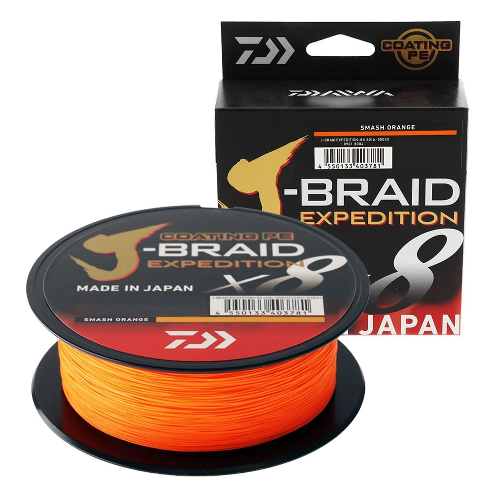 Daiwa X8 J-Braid Expedition Smash Orange 500m Daiwa X8 J-Braid Expedition Smash Orange 500m