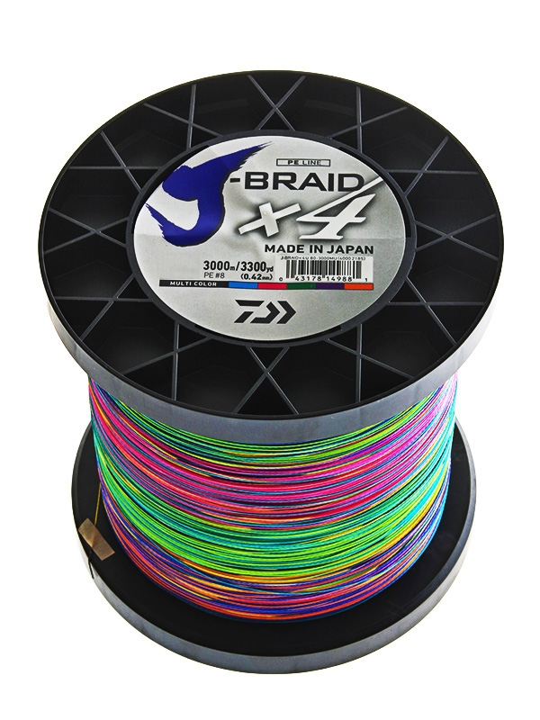 Daiwa X4 J-Braid Multi-Colour 3000m