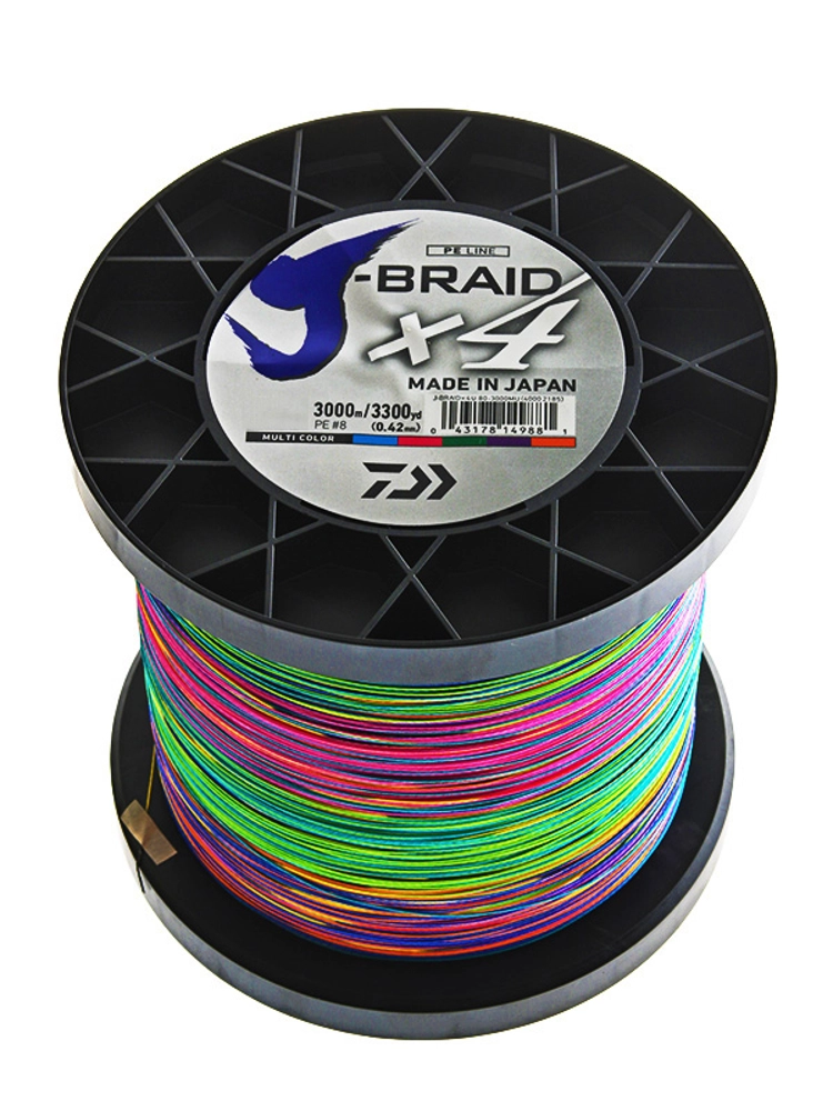 Daiwa X4 J-Braid Multi-Colour 3000m Daiwa X4 J-Braid Multi-Colour 3000m