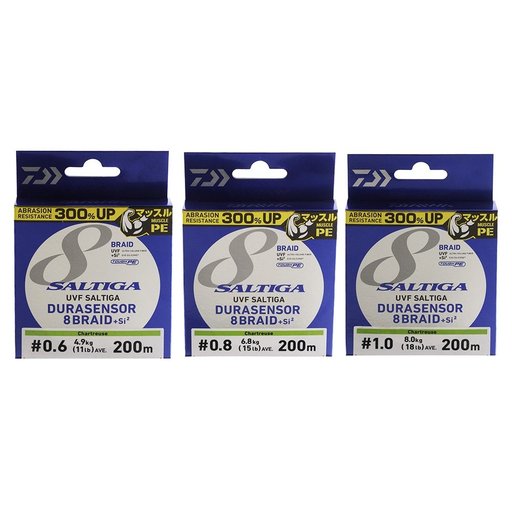 Daiwa UVF Saltiga Durasensor X8 +Si2 Braid Chartreuse Green 200m