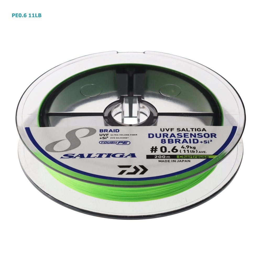 Daiwa UVF Saltiga Durasensor X8 +Si2 Braid Chartreuse Green 200m Daiwa UVF Saltiga Durasensor X8 +Si2 Braid Chartreuse Green 200m