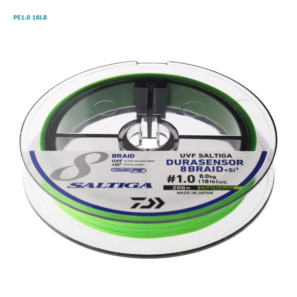 Daiwa UVF Saltiga Durasensor X8 +Si2 Braid Chartreuse Green 200m Daiwa UVF Saltiga Durasensor X8 +Si2 Braid Chartreuse Green 200m
