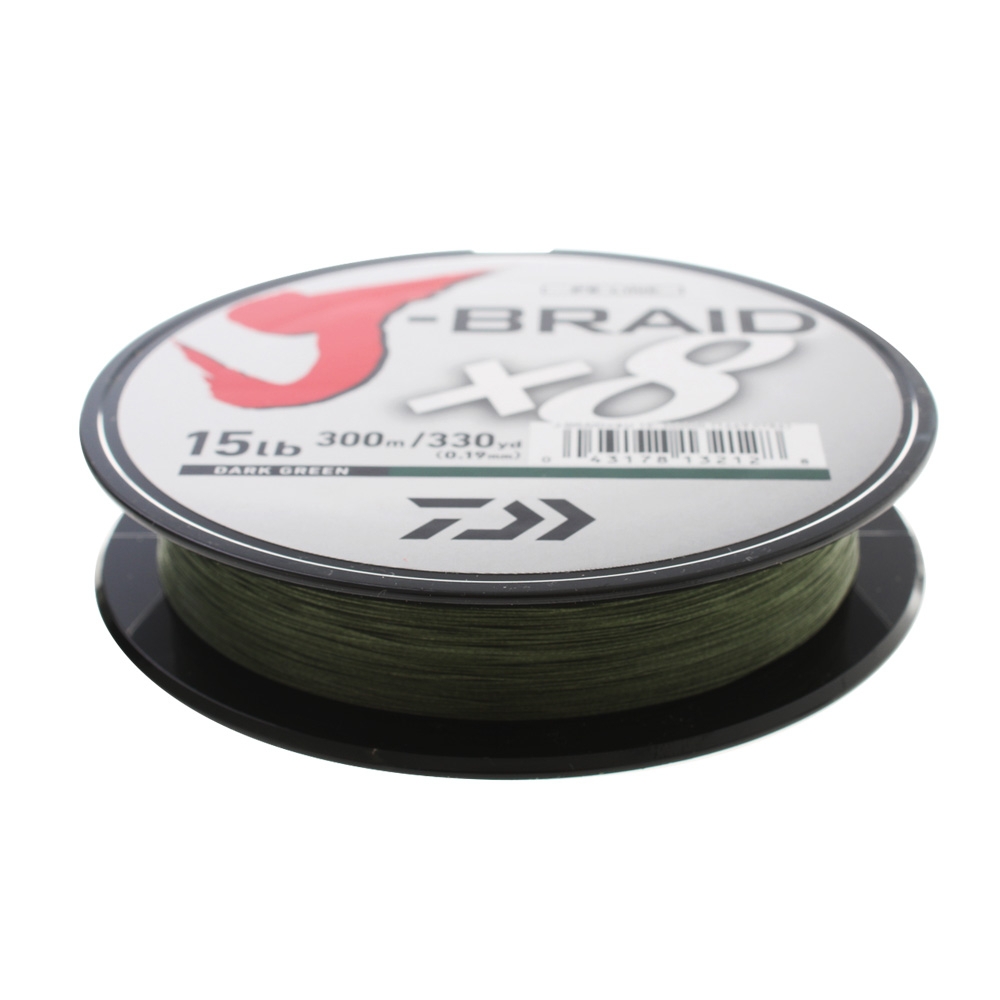 Daiwa X8 J-Braid Dark Green 300m 15lb