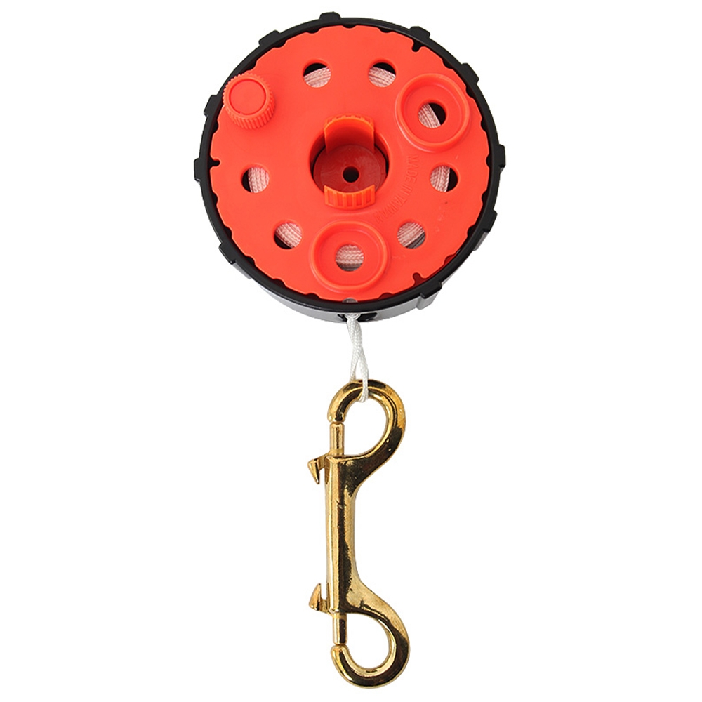 Dive Reel with Lanyard and Brass Clip 30m Orange