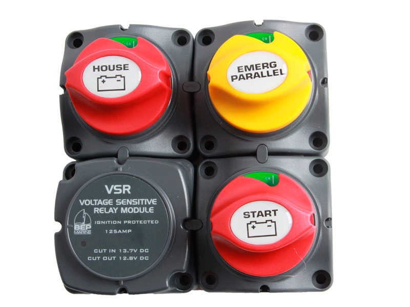 BEP Marine Dual Battery Charging Cluster for Single Engines