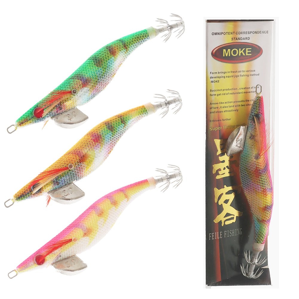Feile Reflective Super Glow Squid Jig Size 3.0 15g