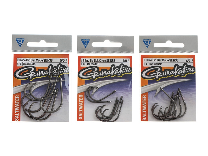 Gamakatsu Inline Big Bait Circle Hooks Qty 6