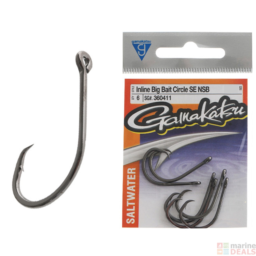 Gamakatsu Big Bait Circle Inline Hook 1/0 Qty 25