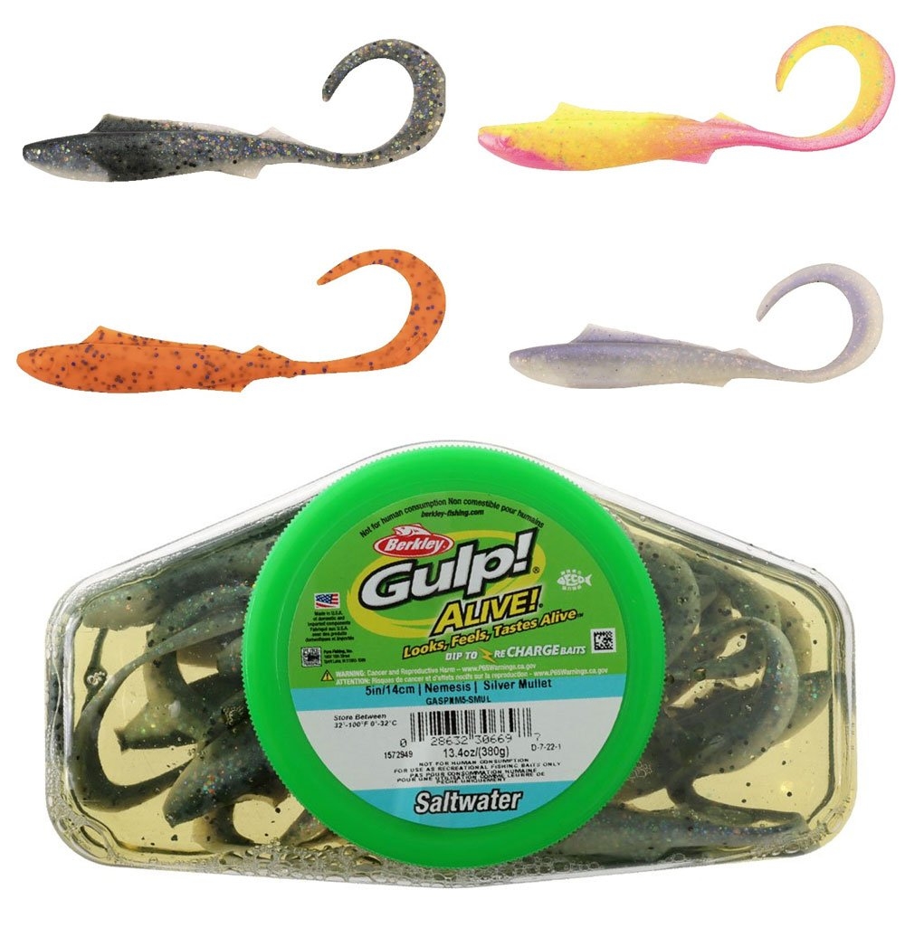 Berkley Gulp Alive Saltwater Nemesis Soft Bait Tub 5in/13cm