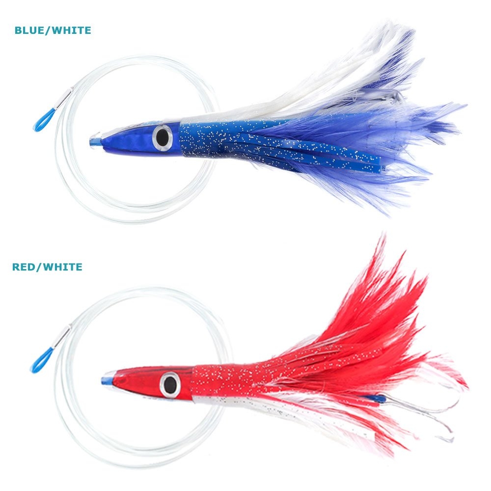 H2O Pro Ahi Feather Skippy Lure 120mm Rigged