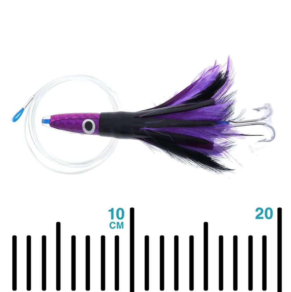 H2O Pro Ahi Feather Skippy Lure 120mm Rigged