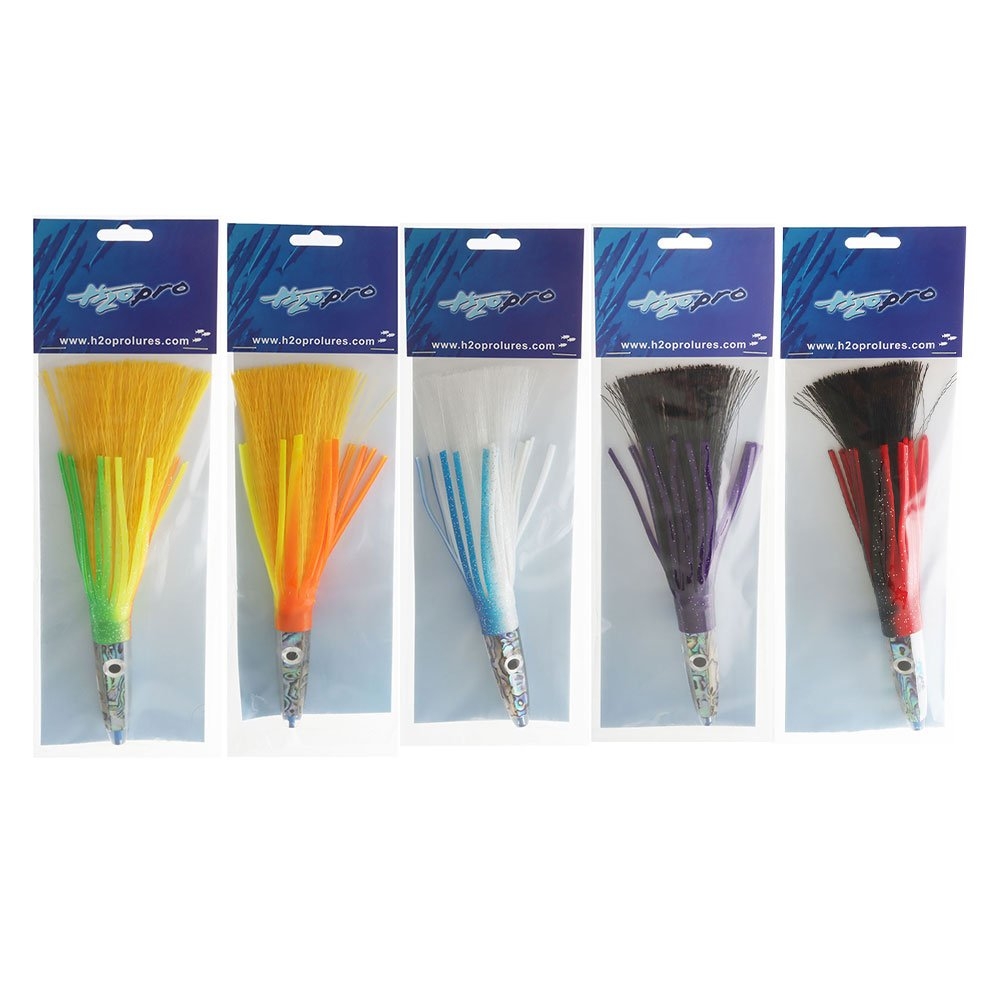 H2O Pro Mean Machine Abalone Grass Skirt Albacore Tuna Lure 200mm