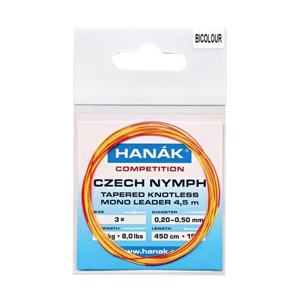 HANAK Competition Tapered Knotless Mono Czech Nymph Leader
