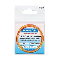HANAK Competition Tapered Knotless Mono Czech Nymph Leader Thumbnail HANAK Competition Tapered Knotless Mono Czech Nymph Leader