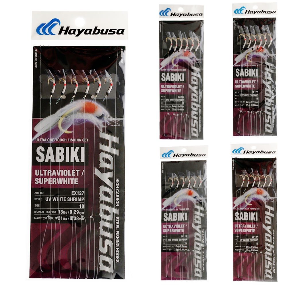 Hayabusa UV White Shrimp Sabiki Rig