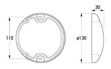 Hella Marine White/Red EuroLED Touch Lamp