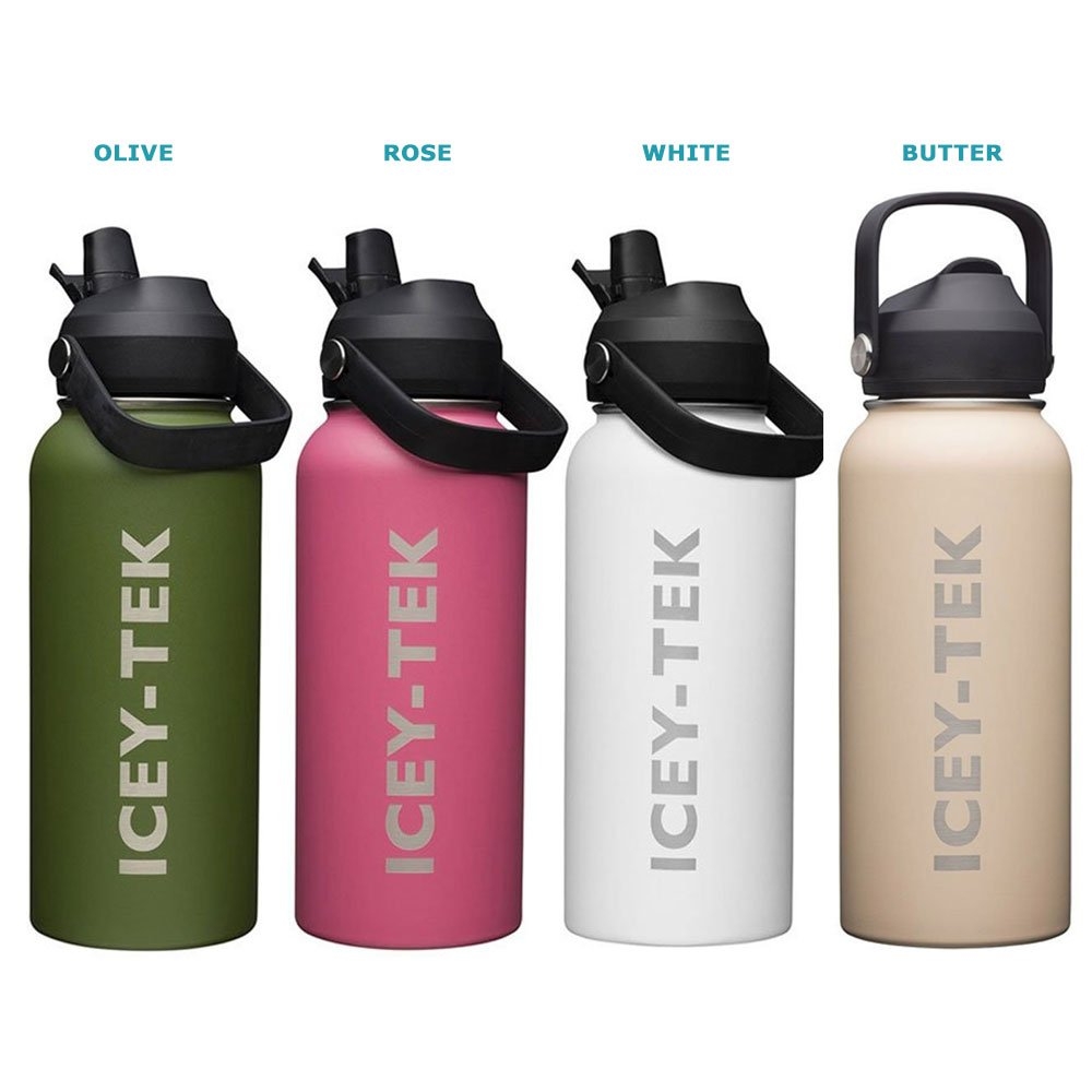 Icey-Tek Insulated Water Bottle with Straw Lid 950ml