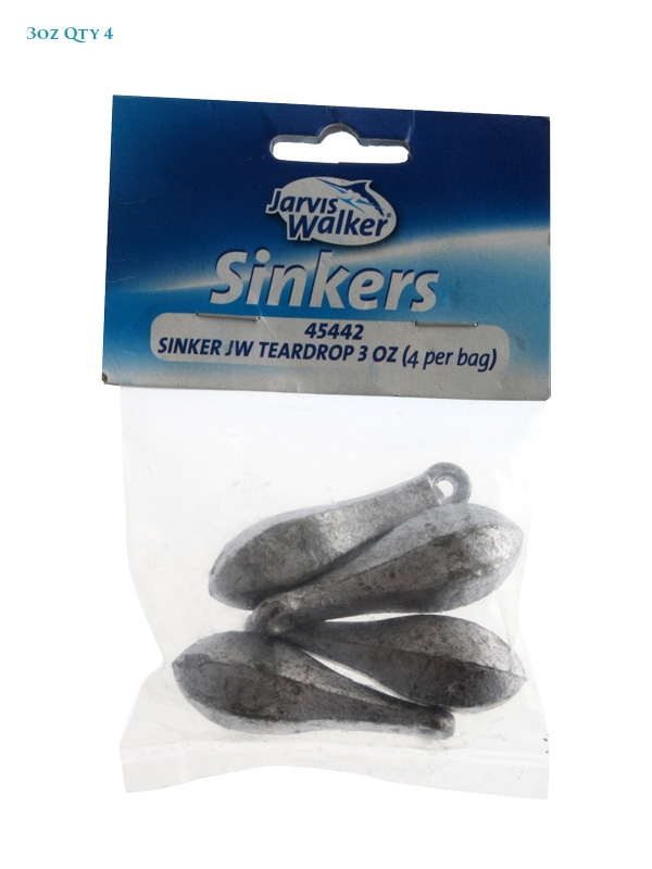Jarvis Walker Teardrop Sinkers Value Pack