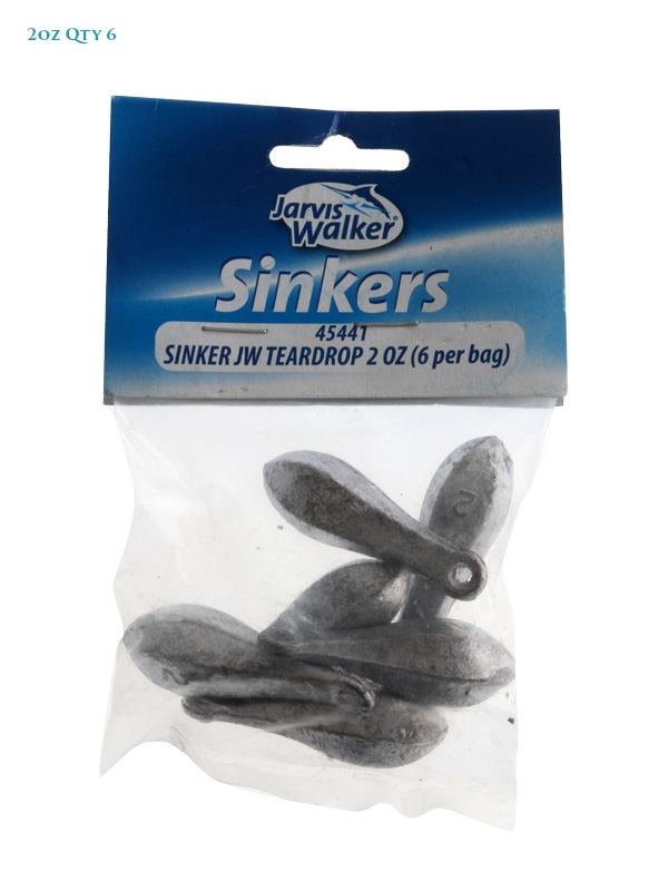 Jarvis Walker Teardrop Sinkers Value Pack