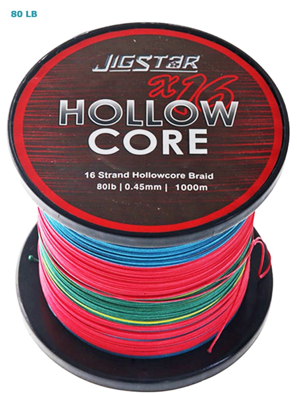 Jig Star X16 Hollow Core Multi-Coloured Braid 1000m