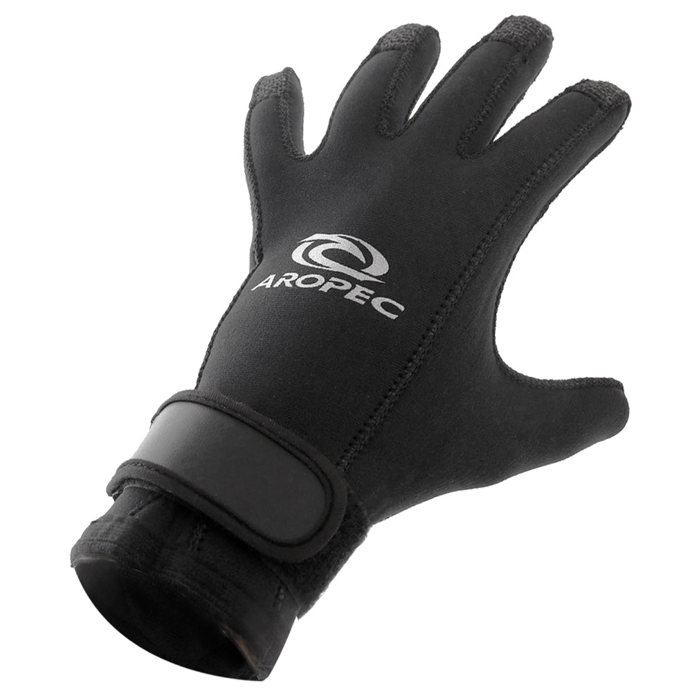 Aropec Reinforced Kevlar Dive Gloves with Buckle Hook-and-Loop Strap 3mm