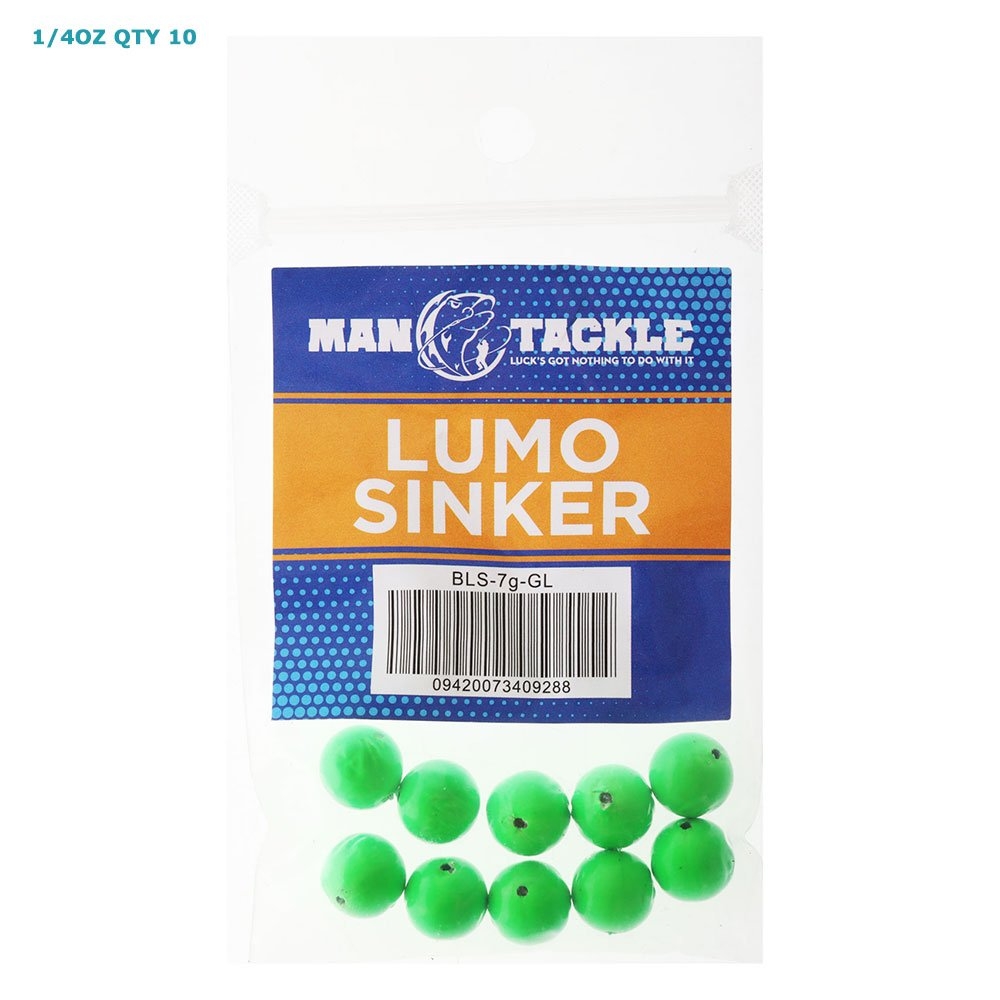 ManTackle Ball Sinkers Green Lumo