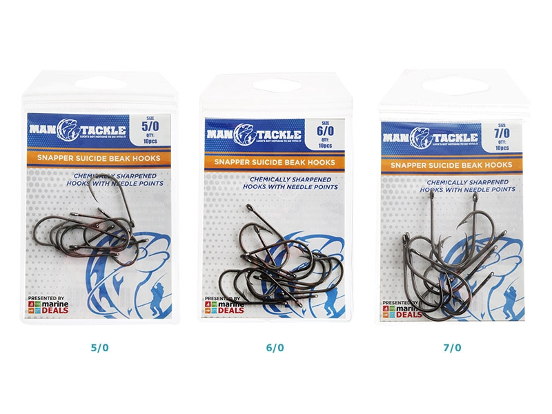 ManTackle Snapper Suicide Beak Hooks Qty 10